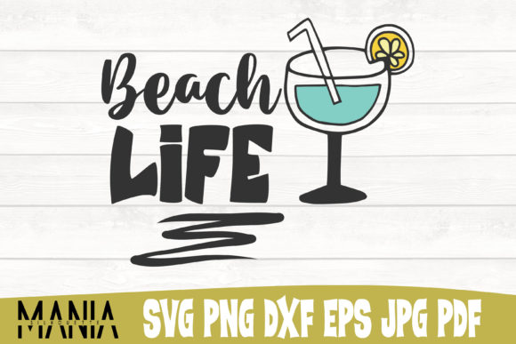 Beach Life SVG Cut File Design: Versatile Digital Art for Creative Projects