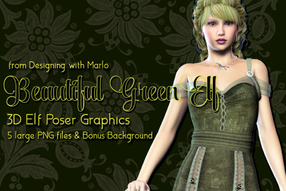 Beautiful Green Elf Poser Graphics: Elevating Your Visual Projects with Life-Like 3D Art