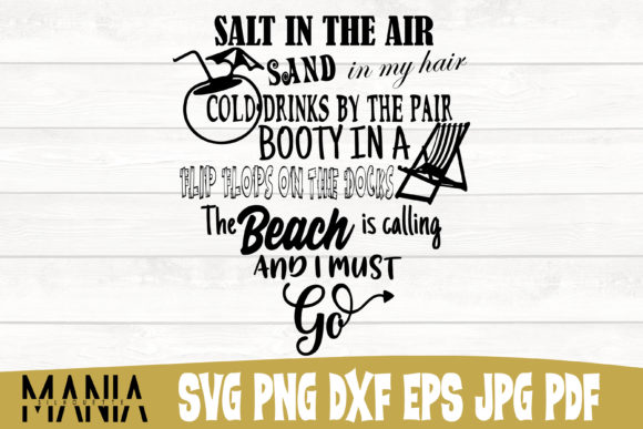 Evaluating the Salt in the Air Summer Quote SVG File for Creative Projects