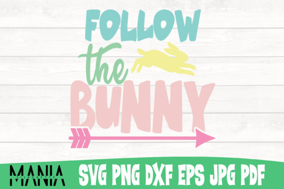 Follow the Bunny SVG Cut File Design