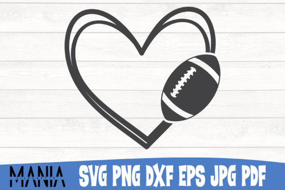 Heart Football 2 SVG Cut File Design: A Flexible Choice for Digital Crafters