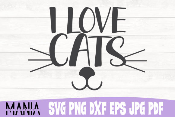 I Love Cats SVG Cut File Design: A Versatile Creative Asset for Modern Makers