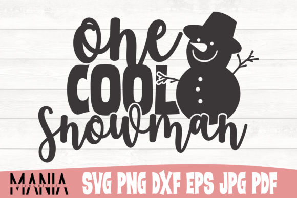 One Cool Snowman Christmas Quote SVG Design