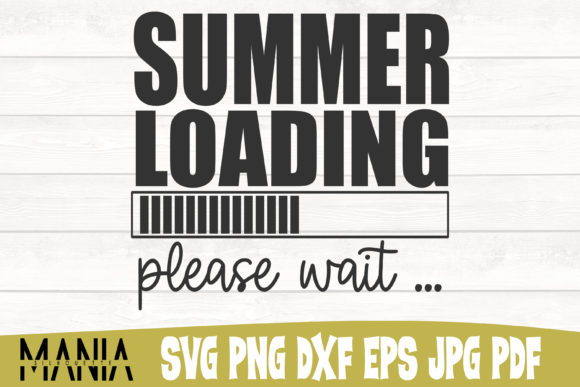 Summer Loading Please Wait SVG Cut File